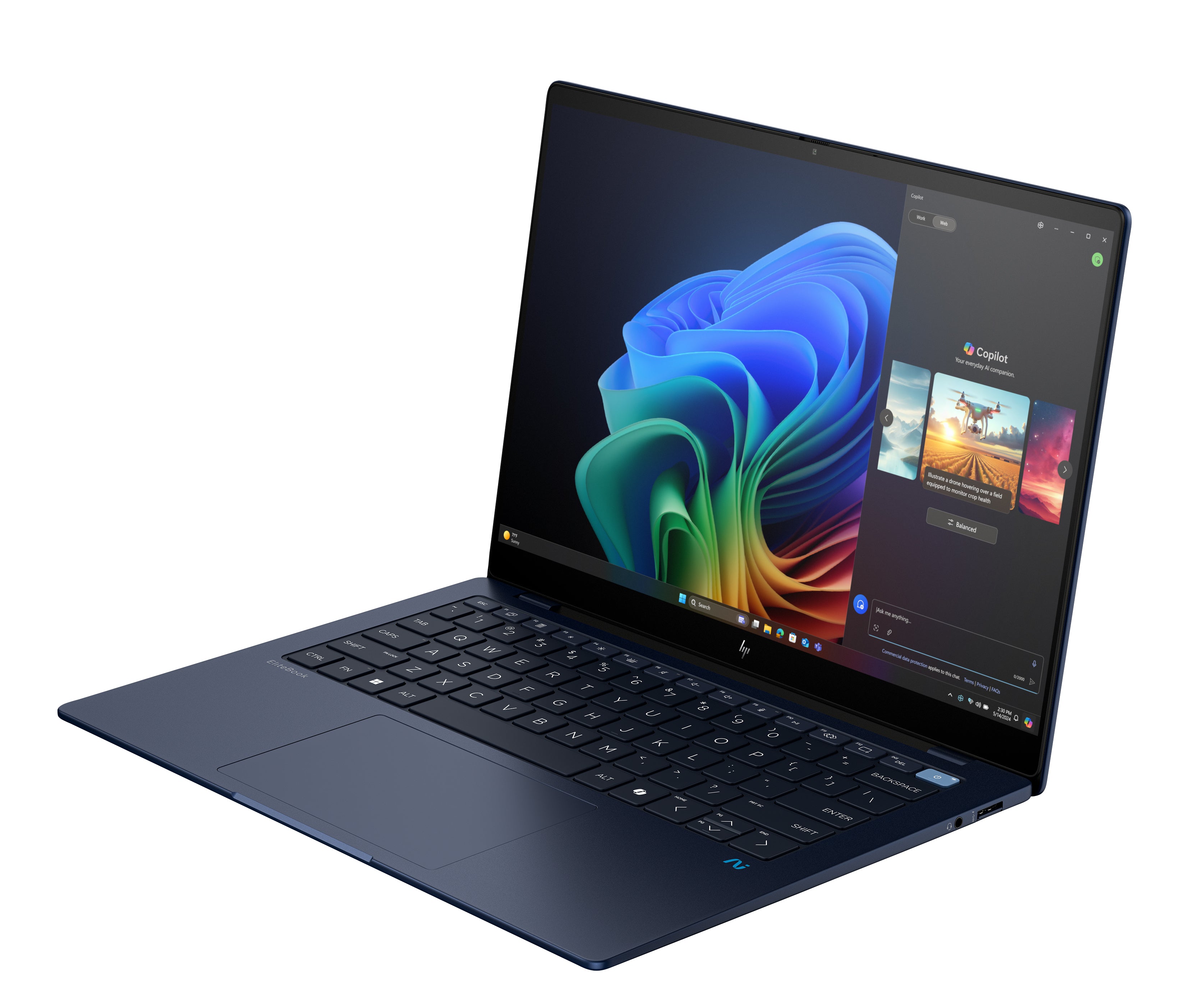 HP EliteBook Ultra G1q8 14" 2.2K Notebook, Snapdragon X Plus, 16GB RAM, 1TB SSD, Win11P - B16Y2UA#ABA