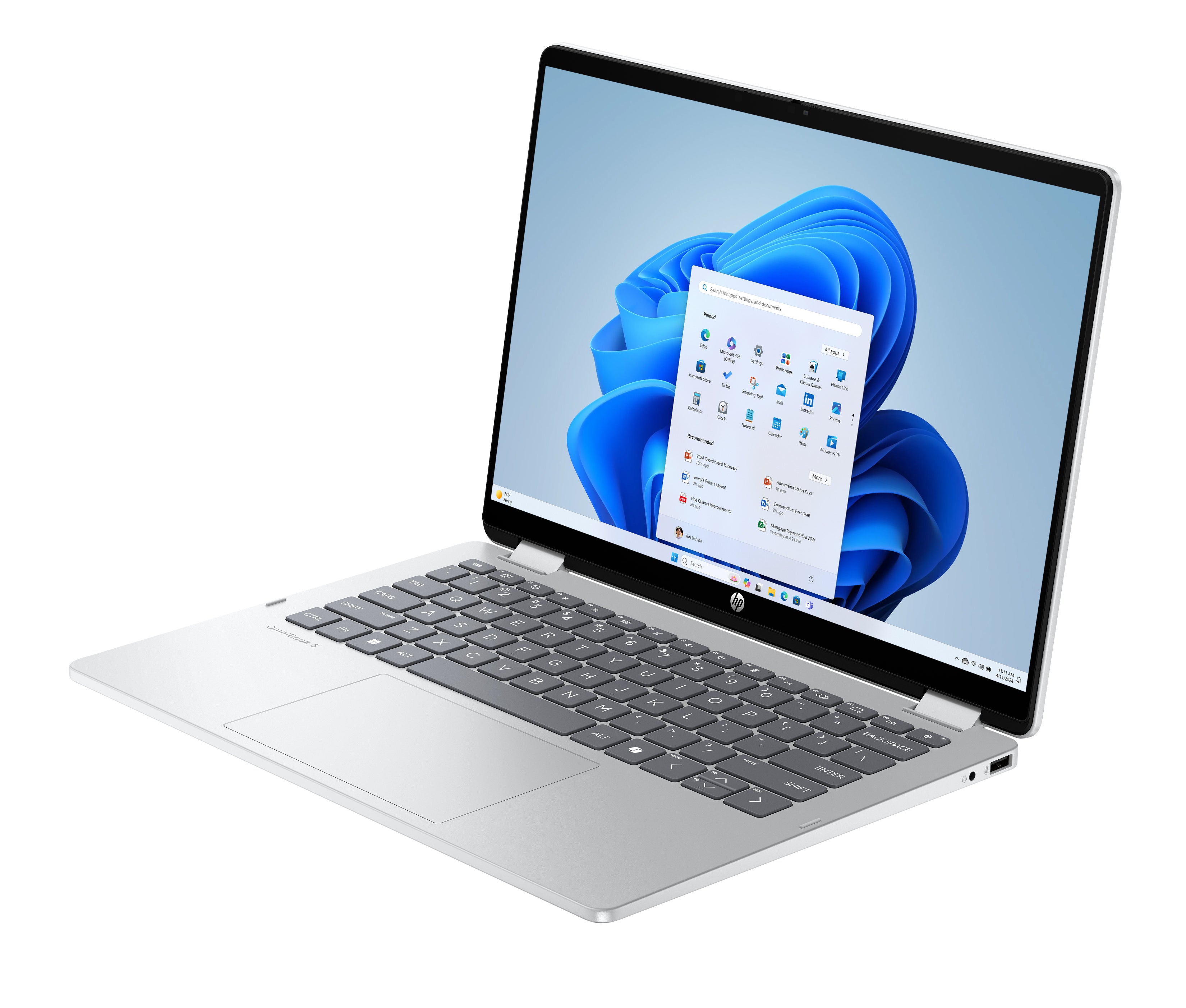 HP OmniBook 5 Flip 14-fp0057nr 14" 2K Convertible Notebook, Intel Core 5 120U, 8GB RAM, 256GB SSD, Win11H - BM6A5UA#ABA (Certified Refurbished)