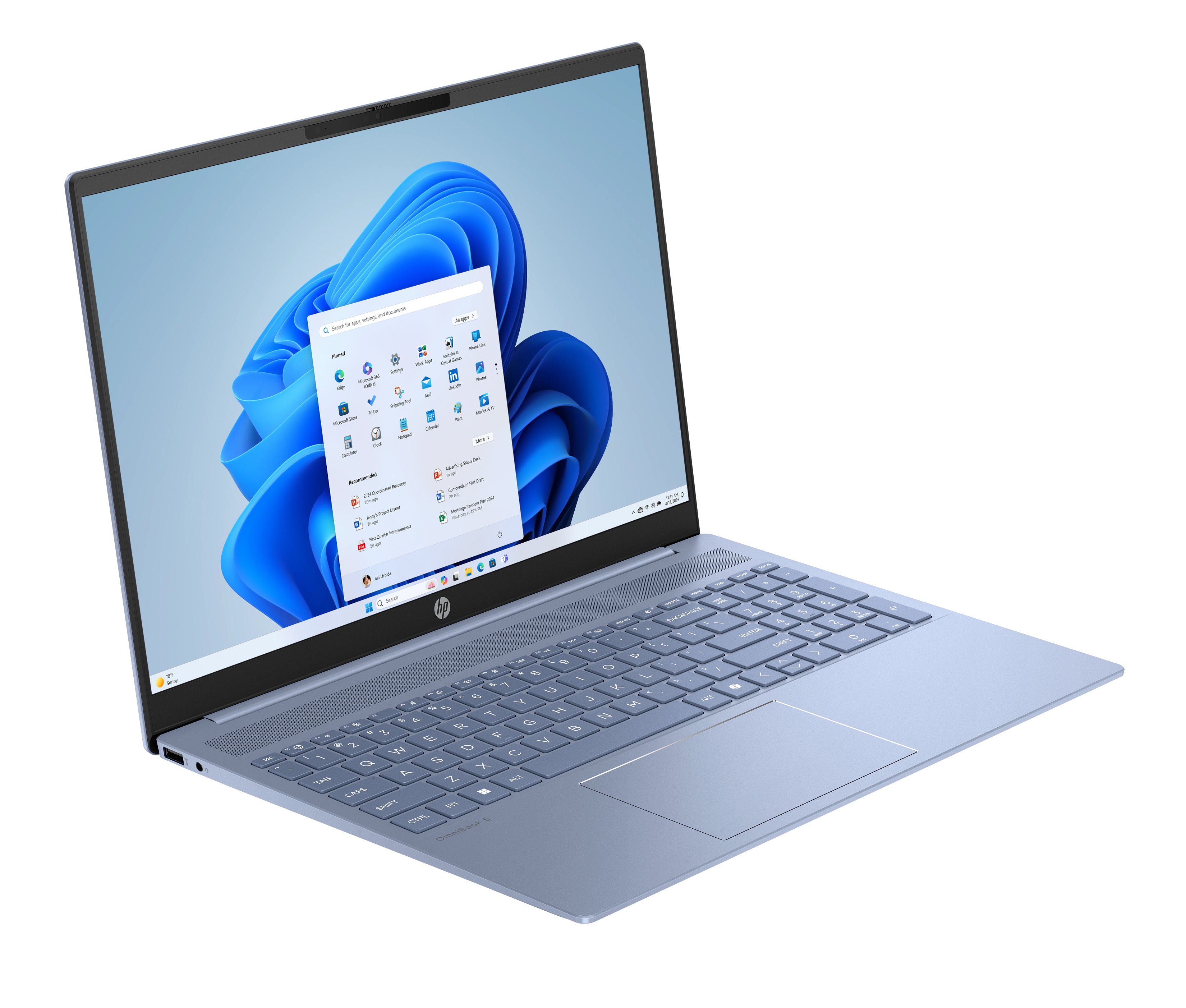 HP OmniBook 5 16-af1961nr 16" 2K Laptop AI PC, Intel Ultra 7 255U, 2.0GHz, 16GB RAM, 1TB SSD, Win11H - B89NKUA#ABA