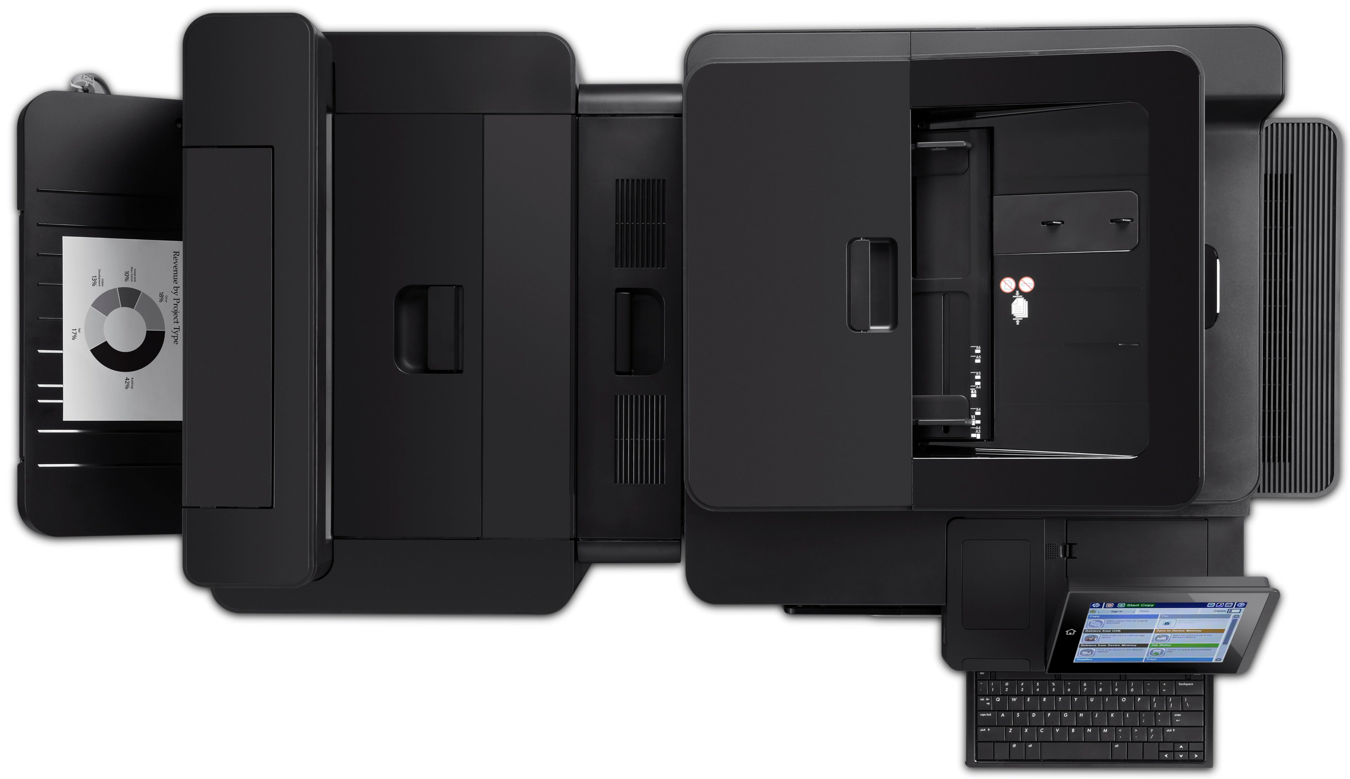HP LaserJet Enterprise Flow M830z MFP B/W Printer, 55 ppm, Ethernet, Wi-Fi, USB - D7P68A#BGJ (Certified Refurbished)