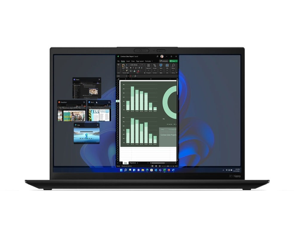 Lenovo ThinkPad X1 Nano Gen 2 13" 2K Notebook, Intel i7-1280P, 1.80GHz, 32GB RAM, 512GB SSD, Win11DG - 21E8003PUS