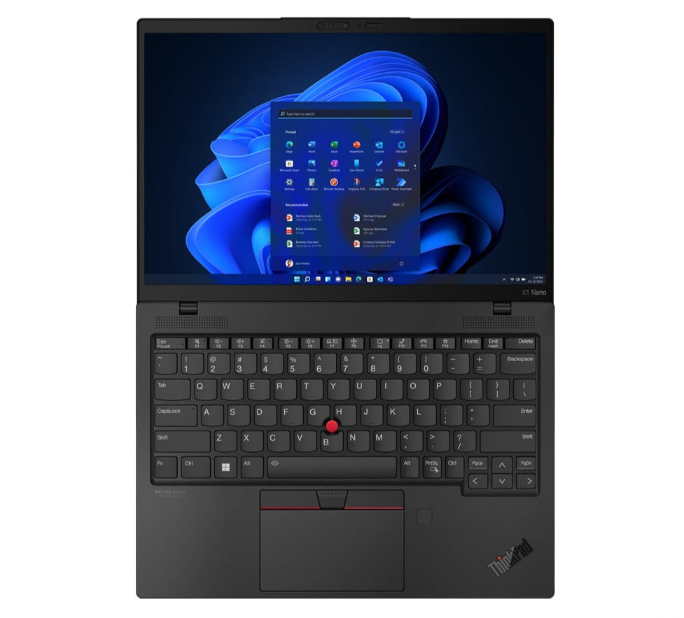 Lenovo ThinkPad X1 Nano Gen 2 13" 2K Notebook, Intel i7-1280P, 1.80GHz, 32GB RAM, 512GB SSD, Win11DG - 21E8003PUS