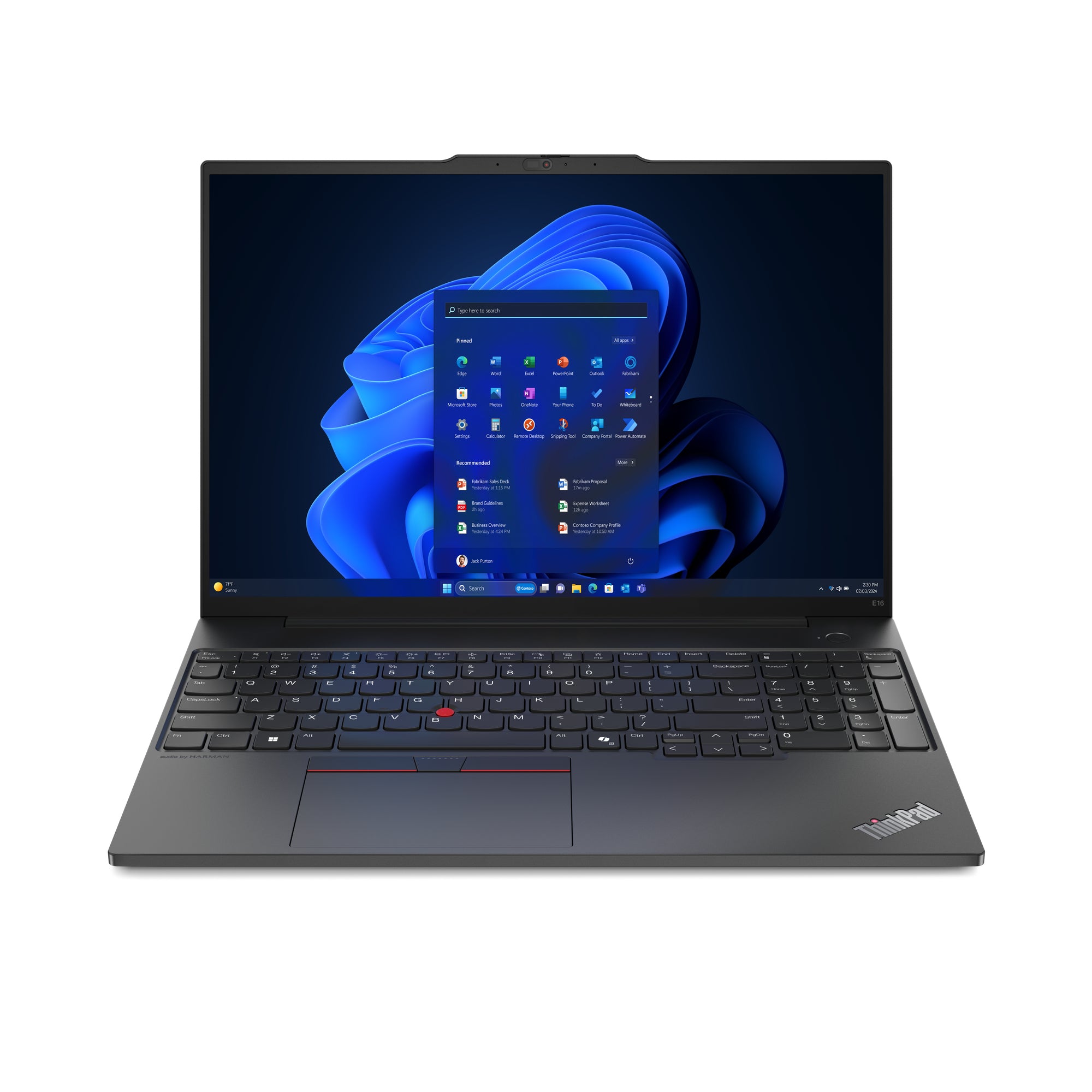 Lenovo ThinkPad E16 Gen 2 16" WUXGA Notebook, AMD R7-7735U, 2.7GHz, 16GB RAM, 1TB SSD, Win11P - 21M5001EUS