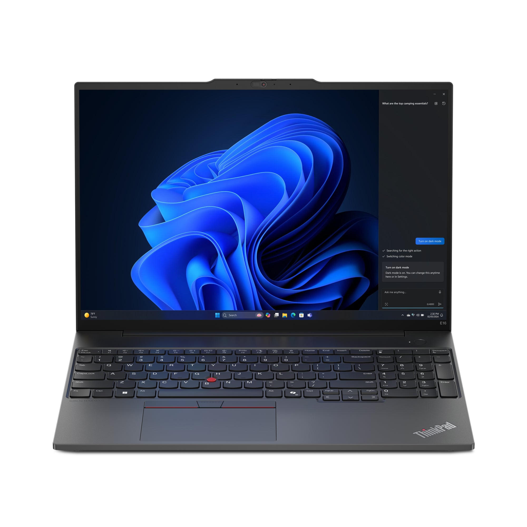 Lenovo ThinkPad E16 Gen 2 16" WUXGA Notebook, Intel Ultra 7 155U, 1.70GHz, 16GB RAM, 512GB SSD, Win11P - 21MA0006US