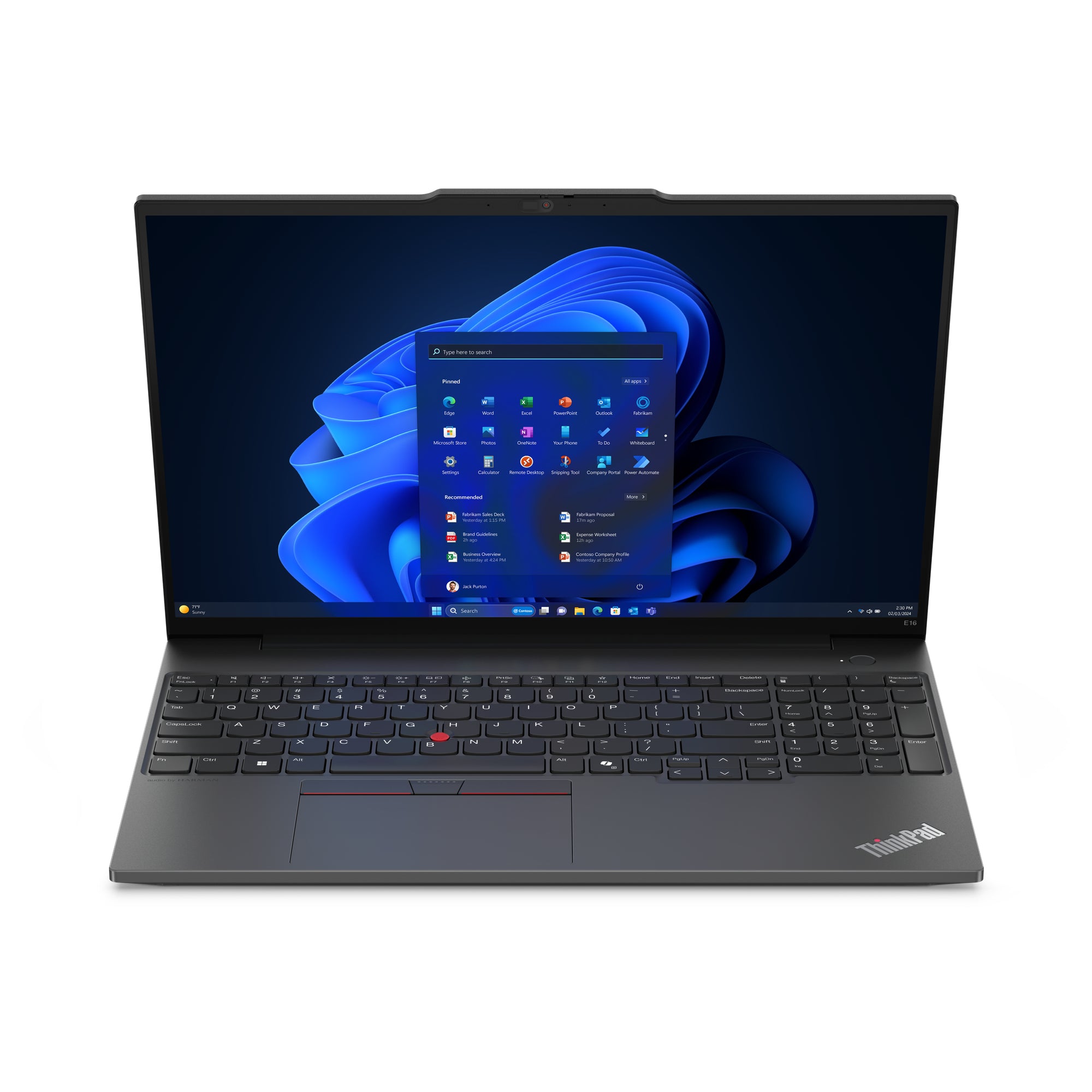 Lenovo ThinkPad E16 Gen 2 16" WUXGA Notebook, Intel Ultra 7 155U, 1.70GHz, 16GB RAM, 512GB SSD, Win11P - 21MA0006US