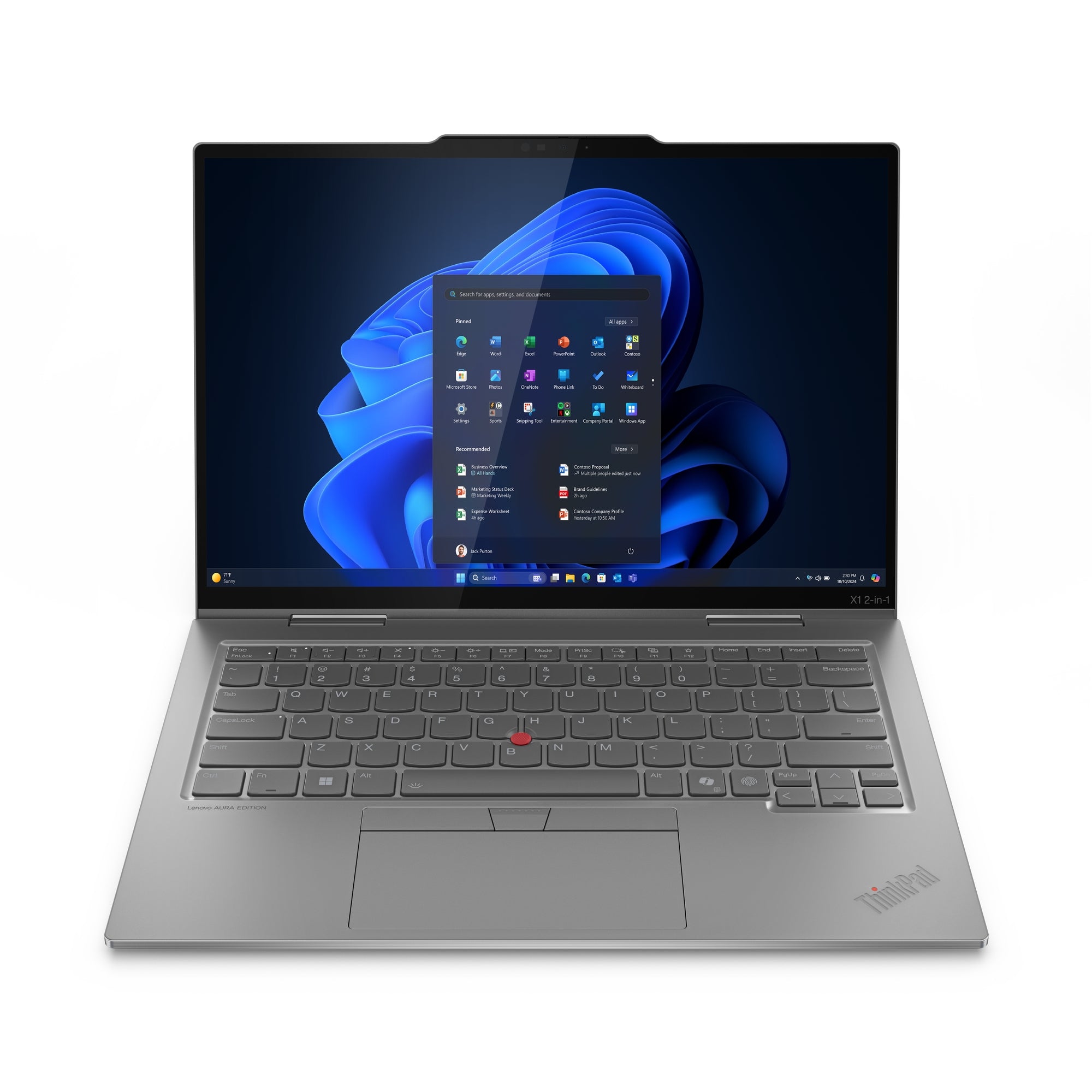 Lenovo ThinkPad X1 Gen 10 14" WUXGA Convertible Notebook, Intel Ultra 5 225U, 16GB RAM, 512GB SSD, Win11P - 21Q000D5US