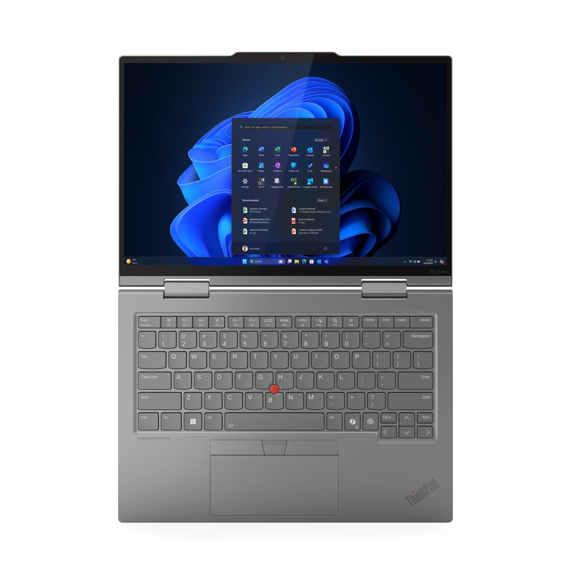 Lenovo ThinkPad X1 Gen 10 14" WUXGA Convertible Notebook, Intel Ultra 5 225U, 16GB RAM, 512GB SSD, Win11P - 21Q000D5US