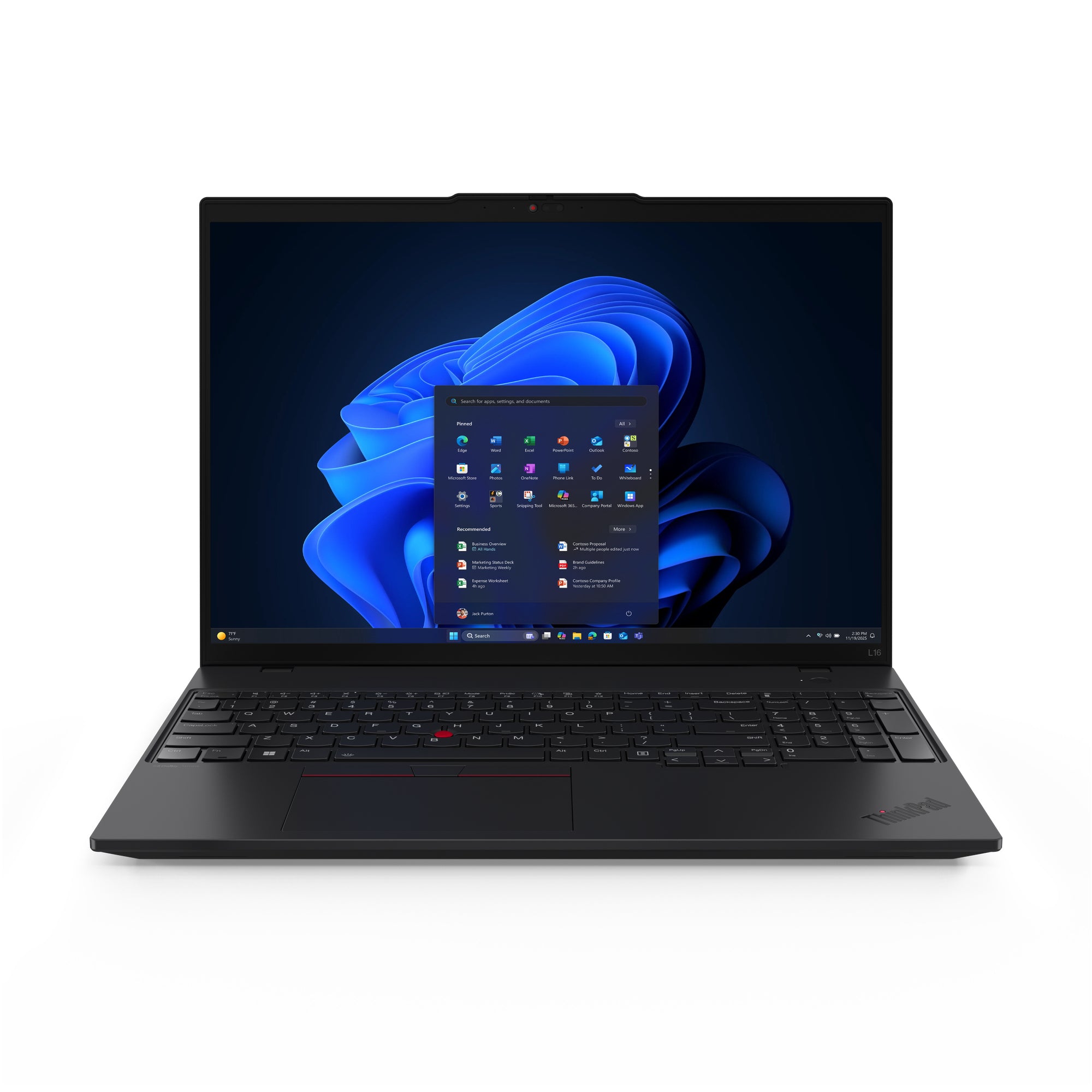 Lenovo ThinkPad L16 Gen 2 16" WUXGA Notebook, Intel Ultra 5 225U, 8GB RAM, 512GB SSD, Win11P - 21SBS2C900