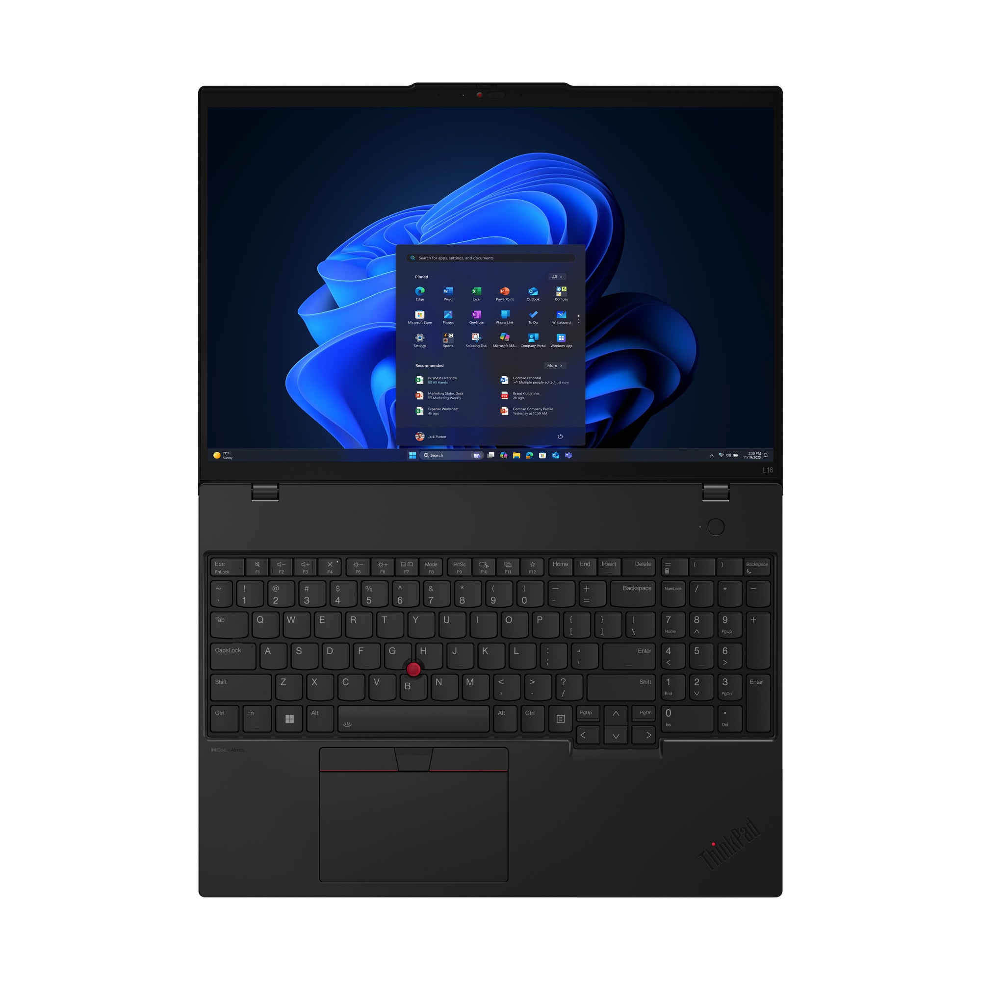 Lenovo ThinkPad L16 Gen 2 16" WUXGA Notebook, Intel Ultra 5 225U, 8GB RAM, 512GB SSD, Win11P - 21SBS2C900