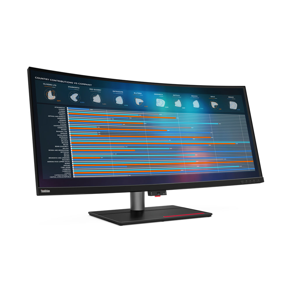 Lenovo ThinkVision P40w-20 39.7" 5K UHD WLED Curved Monitor, 21:9, 4ms, 1000:1-Contrast - 62C1GAR6US
