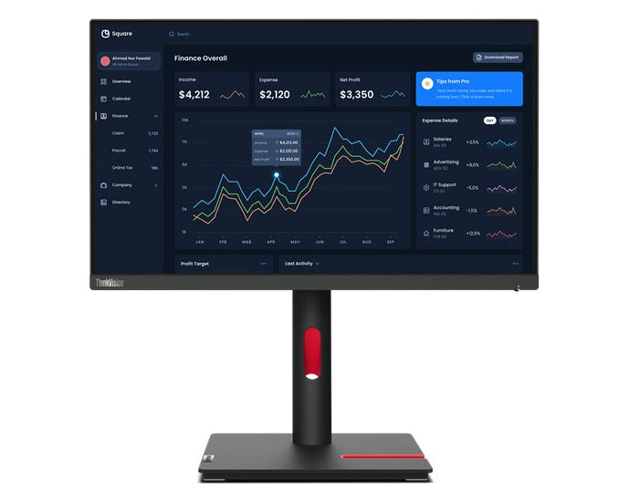 Lenovo ThinkVision T23i-30 23" FHD WLED Monitor, 16:9, 6ms, 1000:1-Contrast - 63B2MAT6US