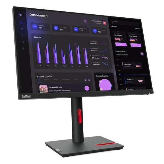 Lenovo ThinkVision T24i-30 23.8" FHD WLED Monitor, 16:9, 4ms, 1000:1-Contrast - 63CFMAT1US