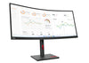 Lenovo ThinkVision T34w-30 34" WQHD WLED Curved Monitor, 21:9, 4ms, 3000:1-Contrast - 63D4GAR1US
