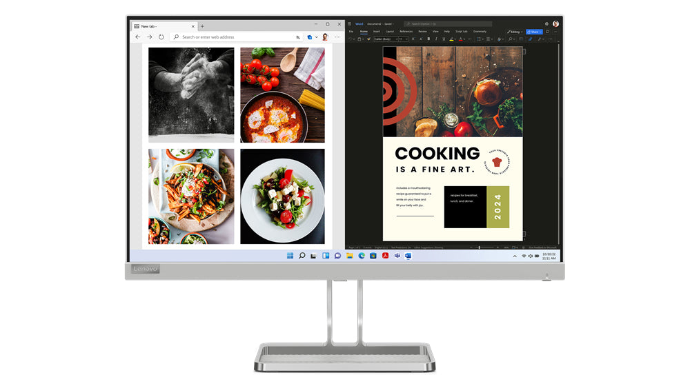 Lenovo L24i-40 23.8" FHD Monitor, 4ms, 16:9, 1300:1-Contrast - 67A8KCC3US
