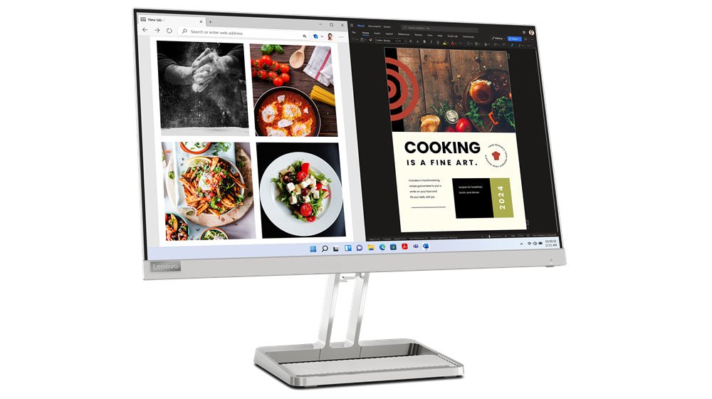 Lenovo L24i-40 23.8" FHD Monitor, 4ms, 16:9, 1300:1-Contrast - 67A8KCC3US