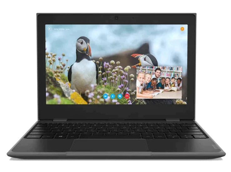 Lenovo 100e 2nd Gen 11.6" HD Notebook, Intel Celeron N4020, 1.10GHz, 4GB RAM, 128GB SSD, Win11P - 81M80084US