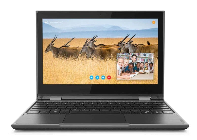 Lenovo 300e 2nd Gen 11.6" HD Notebook, Intel Celeron N4120, 1.10GHz, 4GB RAM, 128GB SSD, Win10P - 81M9007WUS