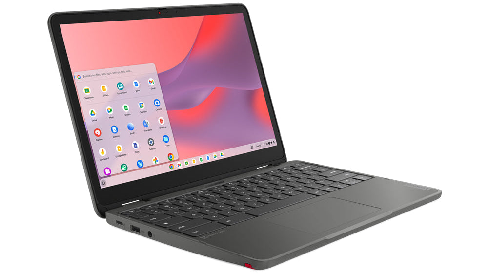 Lenovo 500e Yoga Gen 4 12.2" WUXGA Convertible Chromebook, Intel N100, 0.8GHz, 8GB RAM, 64GB eMMC, ChromeOS - 82W40030US