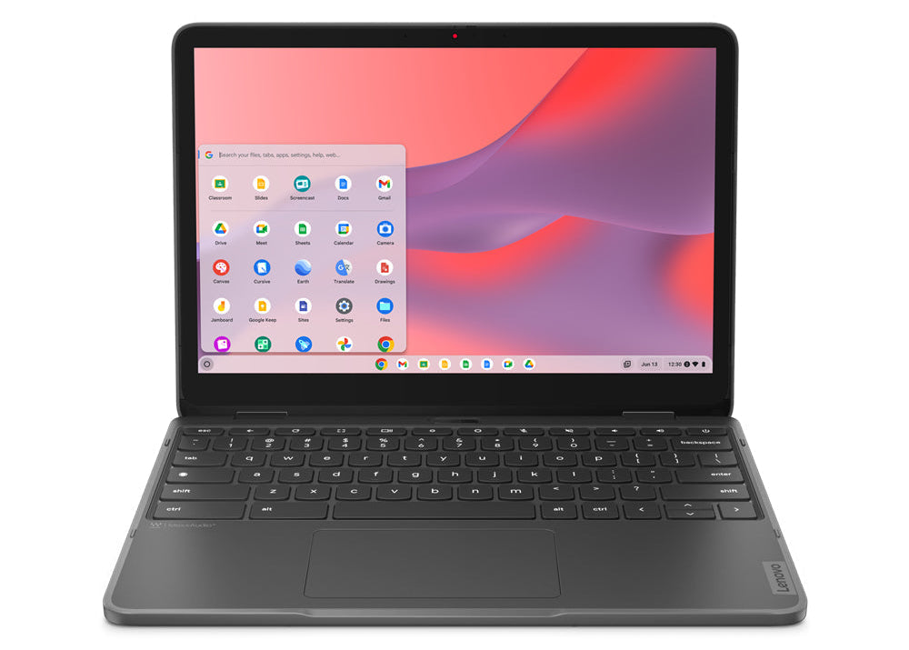 Lenovo 500e Yoga Gen 4 12.2" WUXGA Convertible Chromebook, Intel N100, 0.8GHz, 8GB RAM, 64GB eMMC, ChromeOS - 82W40030US