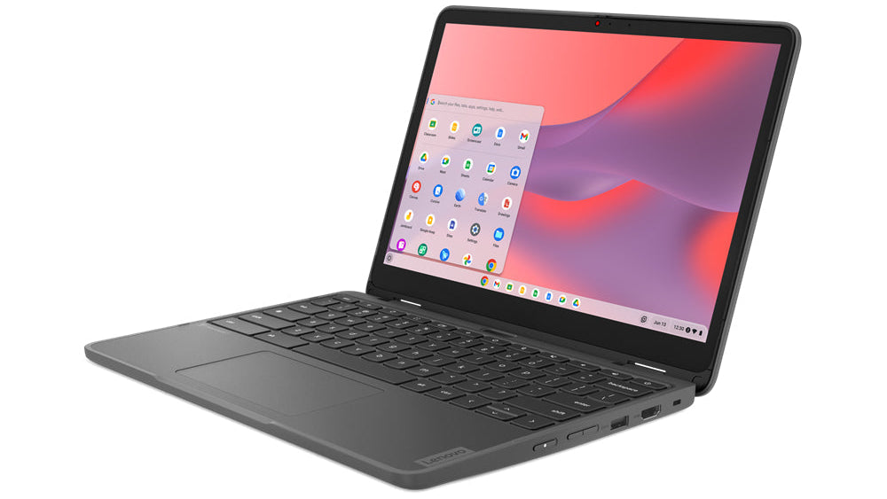 Lenovo 500e Yoga Gen 4 12.2" WUXGA Convertible Chromebook, Intel N100, 0.8GHz, 8GB RAM, 64GB eMMC, ChromeOS - 82W40030US