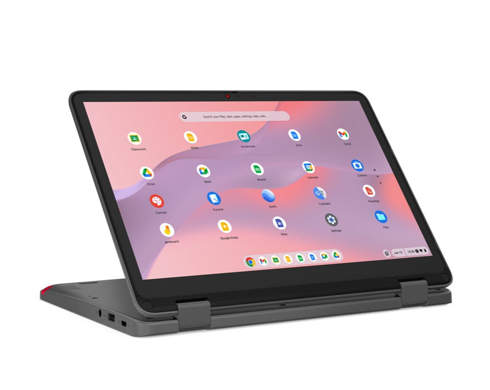 Lenovo 500e Yoga Gen 4 12.2" WUXGA Convertible Chromebook, Intel N100, 0.8GHz, 8GB RAM, 64GB eMMC, ChromeOS - 82W40030US