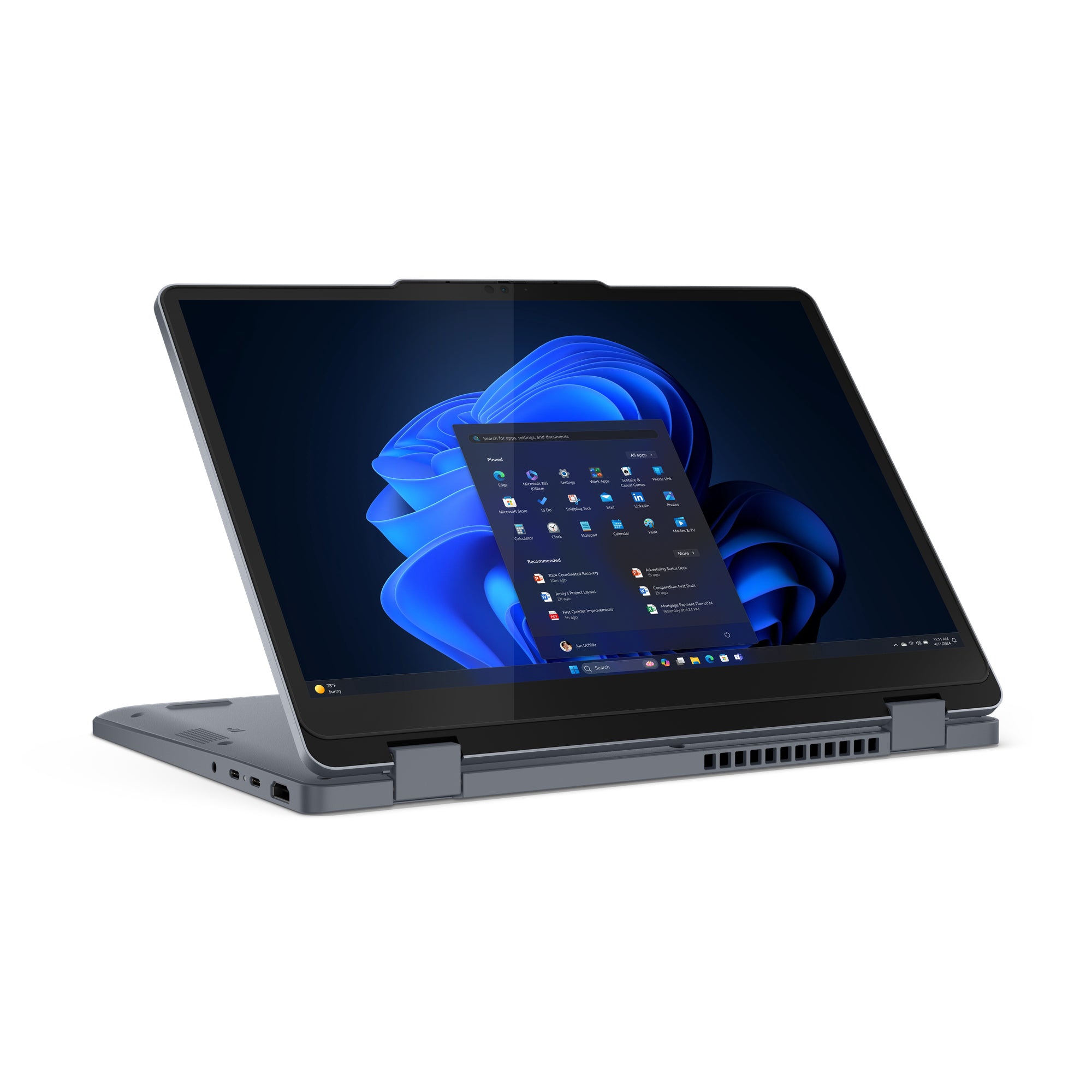 Lenovo 13w Gen 3 13.3" WUXGA Convertible Notebook, Intel Core 3 100U, 8GB RAM, 256GB SSD, Win11P - 83M9000DUS