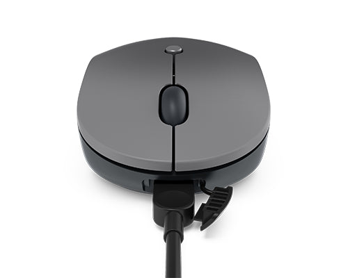 Lenovo Go USB-C Wireless Mouse, Blue Optical, 2.4GHz, Scroll Wheel, 3 Buttons, Storm Grey - GY51C21210