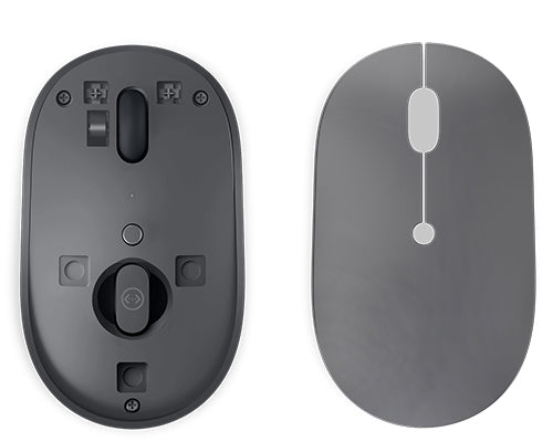 Lenovo Go USB-C Wireless Mouse, Blue Optical, 2.4GHz, Scroll Wheel, 3 Buttons, Storm Grey - GY51C21210