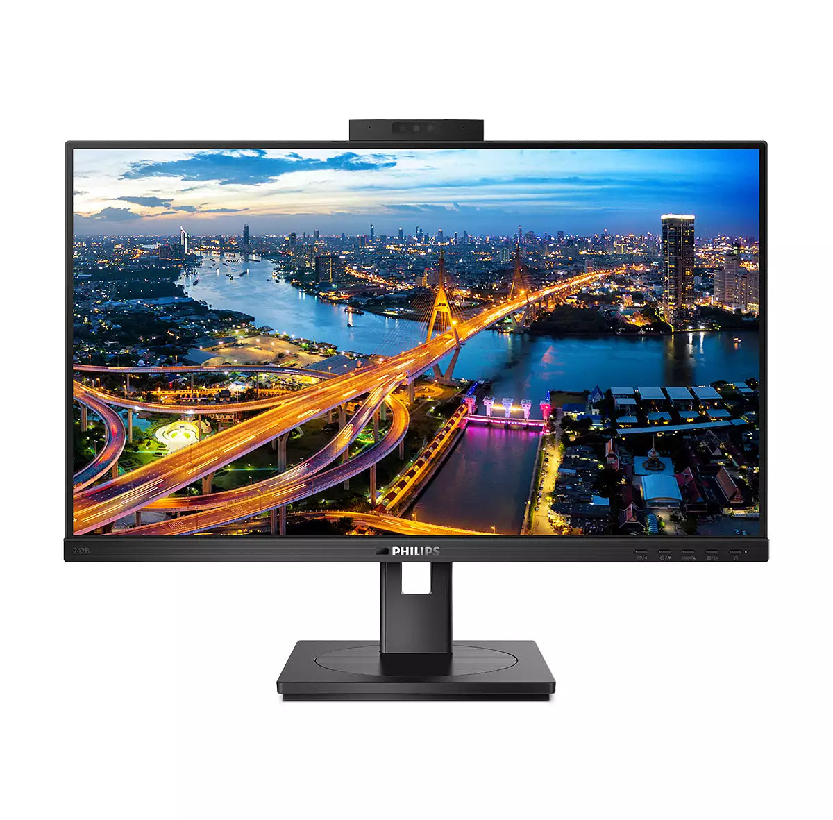 Philips B Line 23.8" FHD LCD Monitor with Windows Hello Webcam, 16:9, 4MS, 50M:1-Contrast - 242B1H