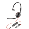 HP Poly Blackwire 3215 Monaural USB-A Headset, Wired, Noise Cancellation - 80S06A6