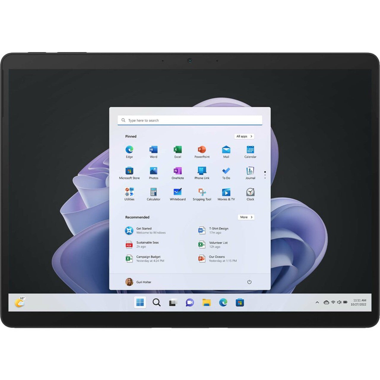 Microsoft Surface Pro-9 13" PixelSense Tablet, Intel i7-1255U, 1.70GHz, 16GB RAM, 512GB SSD, Win11H - QIZ-00005 (Certified Refurbished)