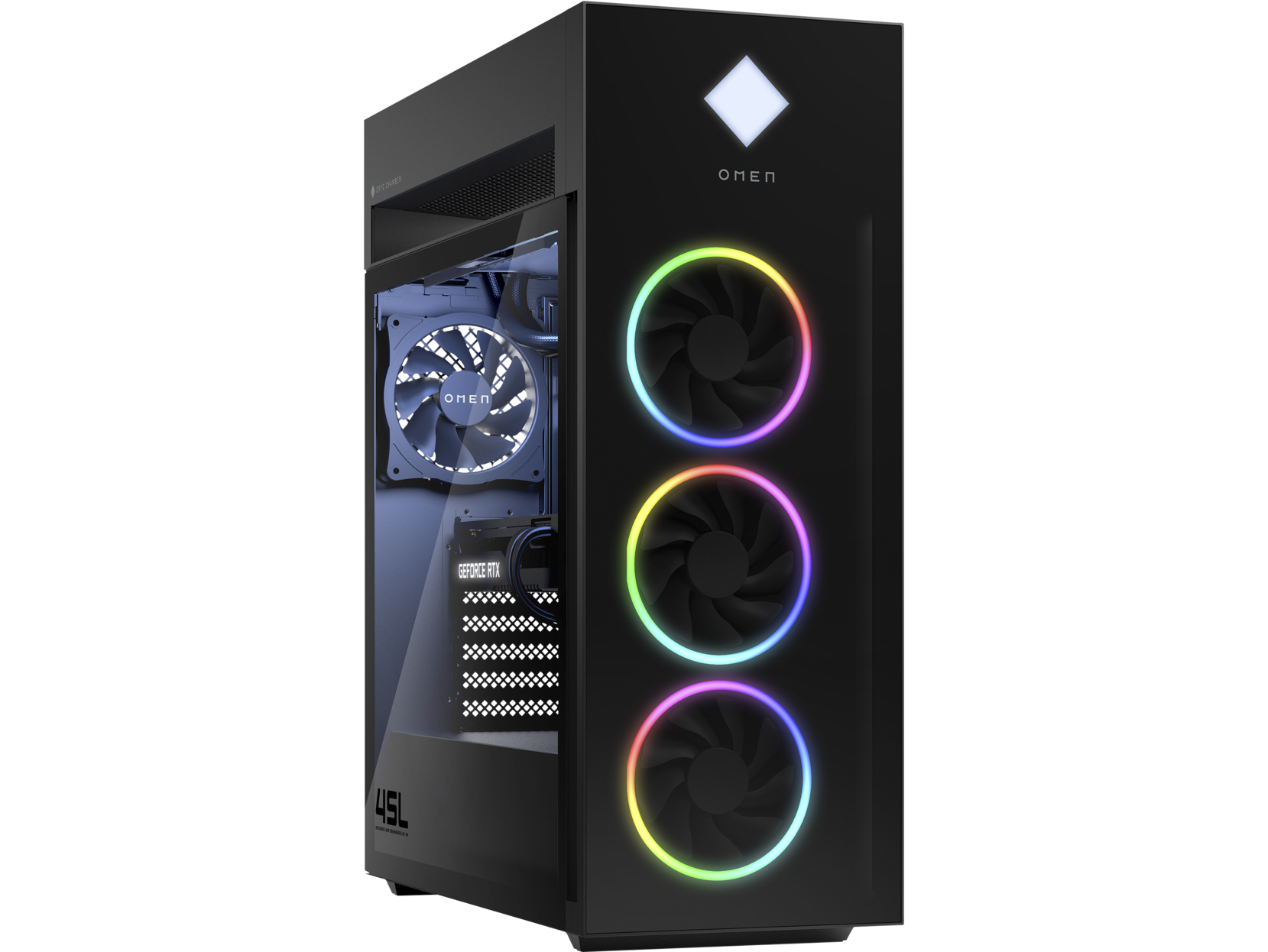 HP OMEN 45L GT22-2060 Tower Gaming PC, Intel i7-14700K, 2.50GHz, 32GB RAM, 1TB SSD, Win11P - 9J5T6AA#ABA