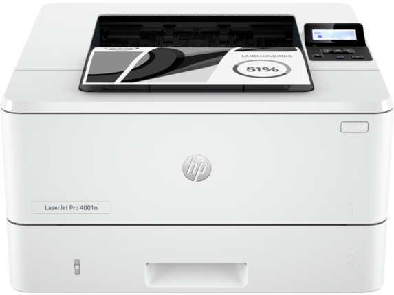 HP LaserJet Pro 4001n Monochrome Printer, 42 ppm, 256MB, USB, Ethernet - 2Z599F#BGJ (Certified Refurbished)