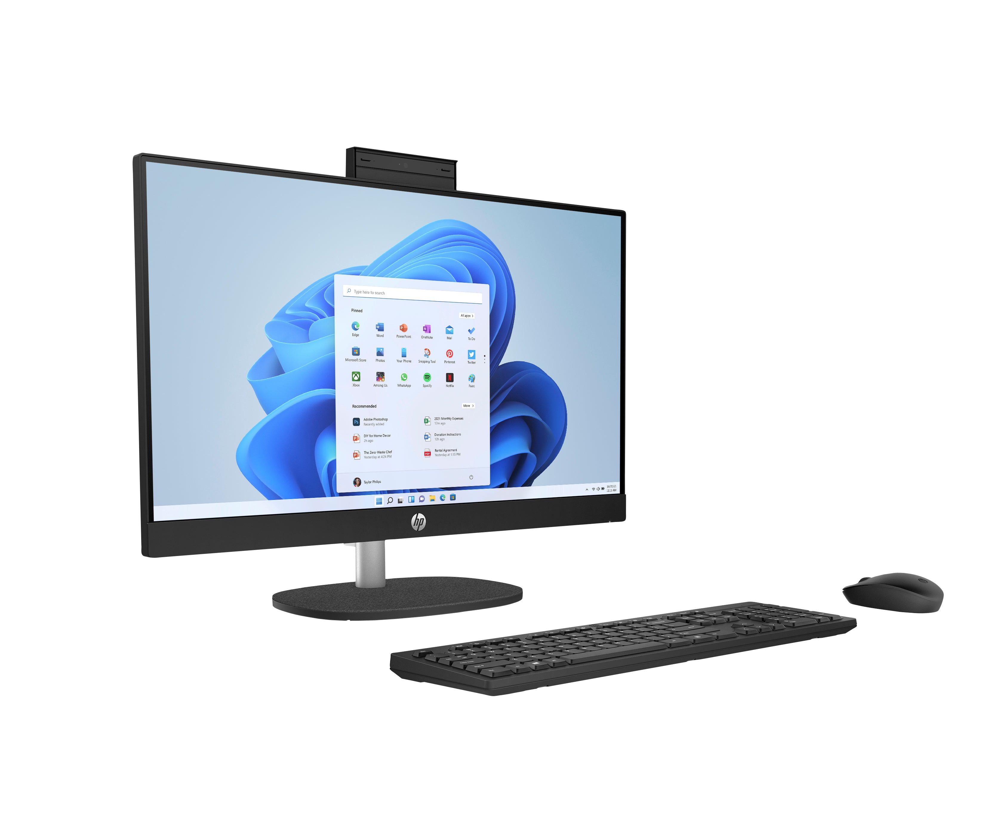 HP 24-cr0140 23.8" FHD All-in-One PC, AMD R5-7520U, 2.80GHz, 16GB RAM, 1TB SSD, Win11H - B88DDAA#ABA