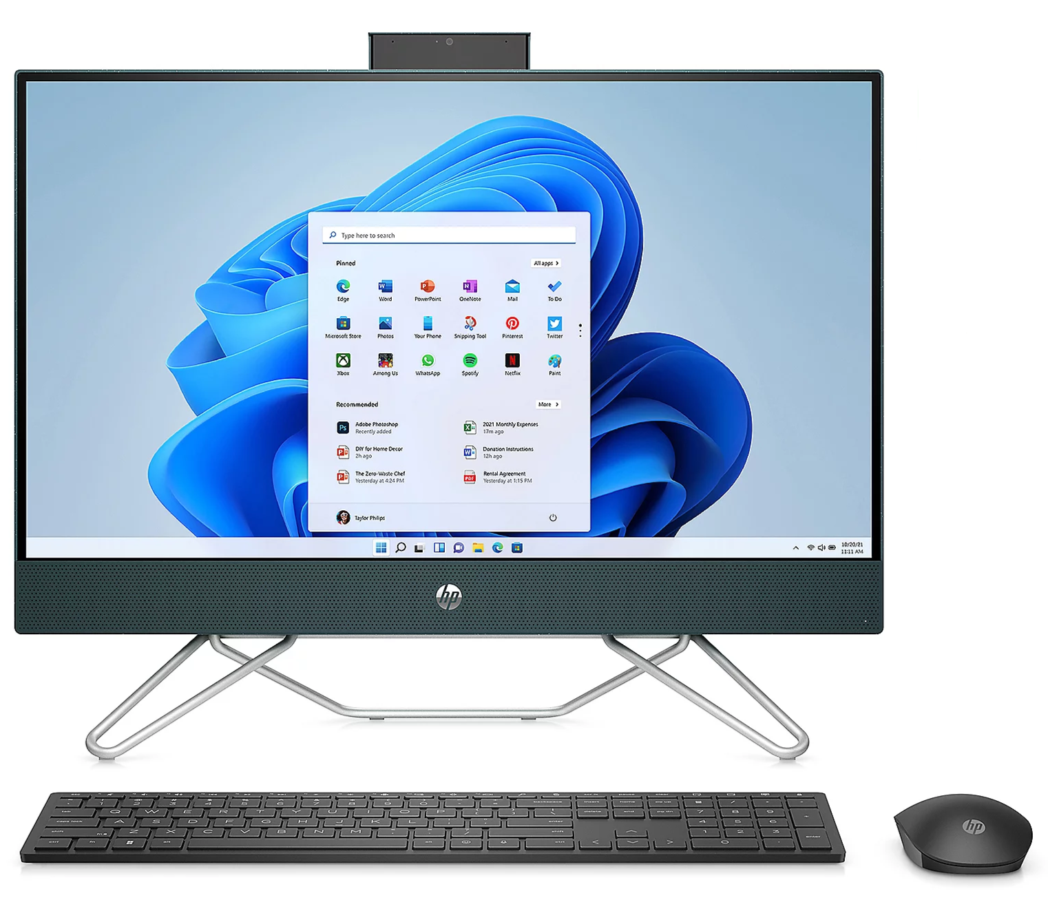 HP 24-cb1092ds 23.8" FHD All-in-One PC, Intel i5-1235U, 1.30GHz, 8GB RAM, 512GB SSD, Win11H - 577K4AA#ABA (Certified Refurbished)