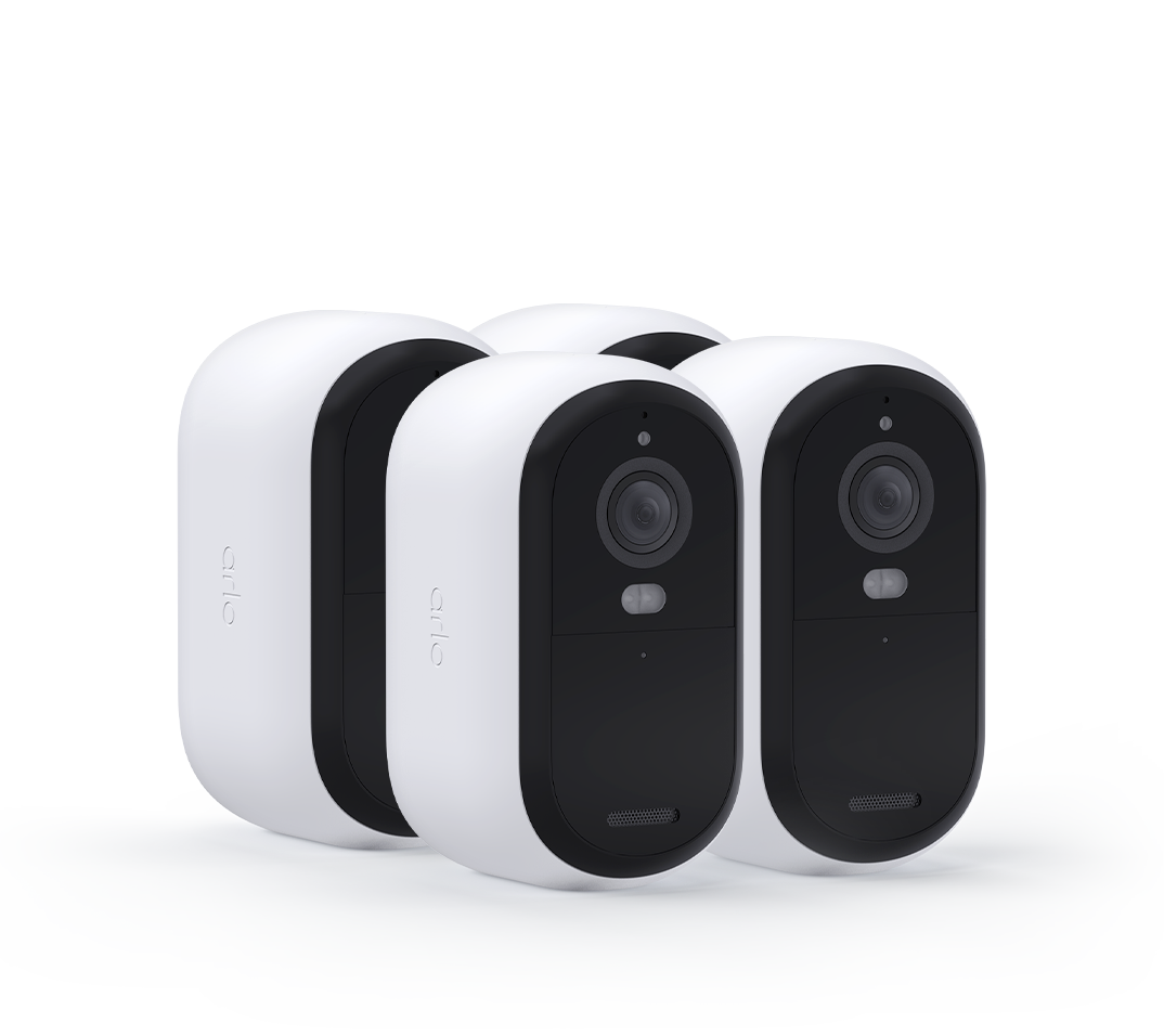 Arlo Essential Outdoor Wireless 2K Security Camera (4 Pack), Wi-Fi, USB, 130° View - VMC3450-100NAR (Certified Refurbished)