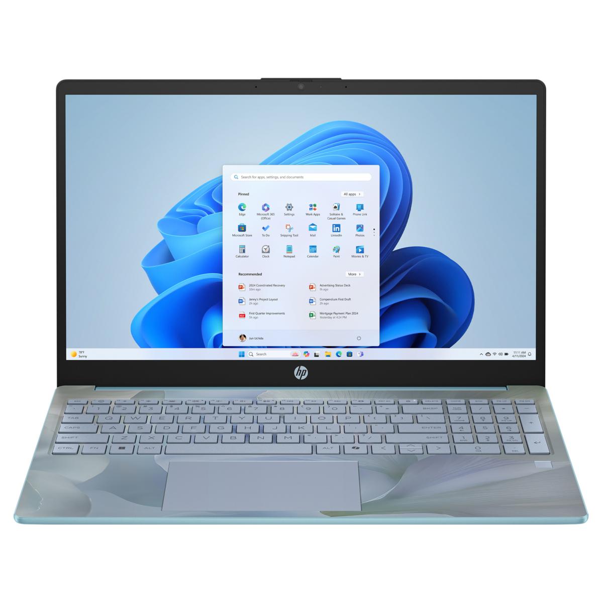 HP 15-fd0125ds 15.6" HD Notebook, Intel N100, 0.8GHz, 4GB RAM, 128GB UFS, Win11HS - BK1J2UA#ABA (Certified Refurbished)
