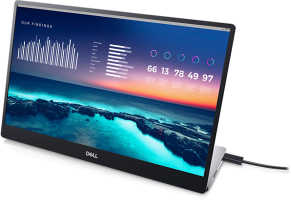 Dell P1424H 14" FHD Portable Monitor, 16:9, 6ms, 700:1-Contrast - DELL-P1424H (Refurbished)