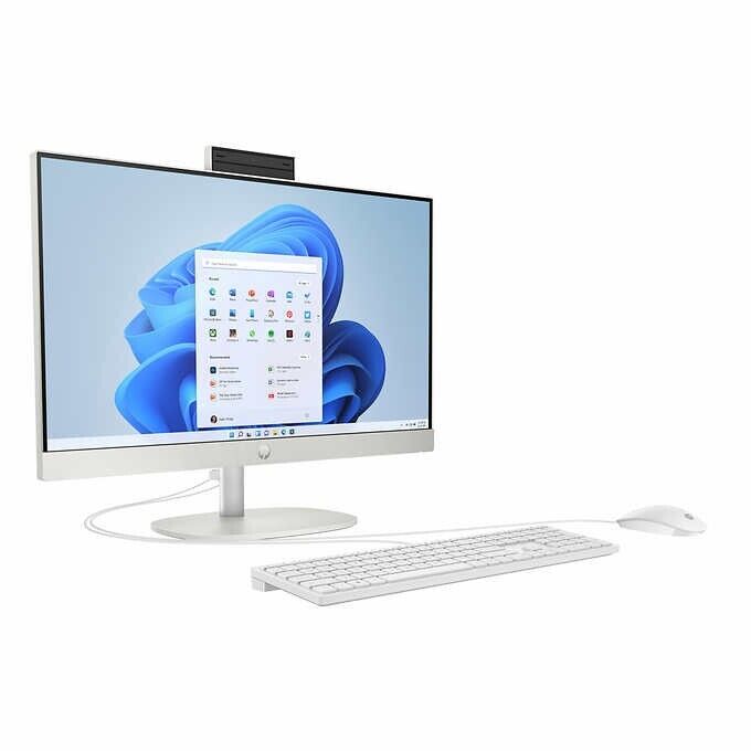 HP 24-cr0010 23.8" FHD All-in-One PC, AMD Athlon 7120U, 2.40GHz, 8GB RAM, 256GB SSD, Win11H - 7H0U0AA#ABA