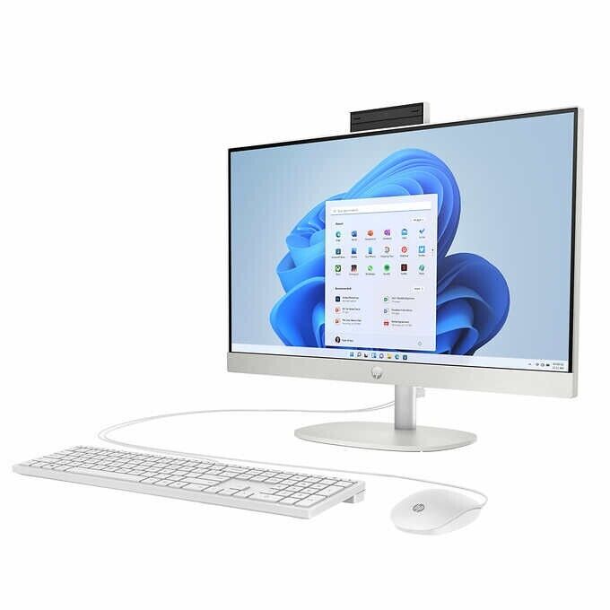 HP 24-cr0210 23.8" FHD All-in-One PC, AMD Athlon Silver 7120U, 8GB RAM, 256GB SSD, Win11H - B88E0AA#ABA