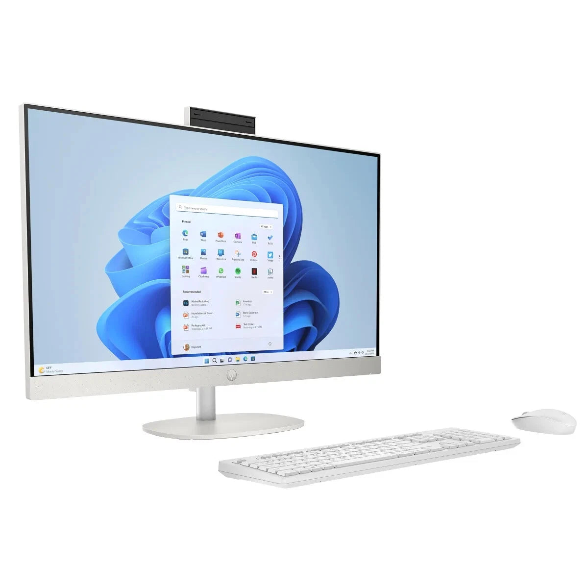 HP 27-cr0160 27" FHD All-in-One Desktop AMD R5-7520U, 2.80GHz, 8GB RAM, 512GB SSD, Win11H - B88E5AA#ABA (Certified Refurbished)