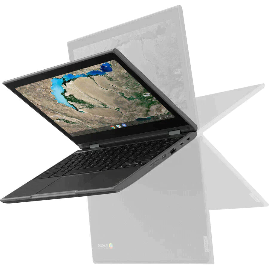 Lenovo 300e 11.6" HD 2nd Gen Convertible Chromebook, Intel Celeron N4020, 1.10GHz, 4GB RAM, 32GB eMMC, ChromeOS - 81MB001DUS (Refurbished)