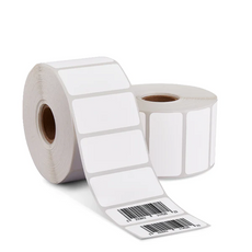 HP 2x1" Direct Thermal Labels, 2 Rolls, 2750 Sheets, Adhesive, White - HPKER2X1PK2