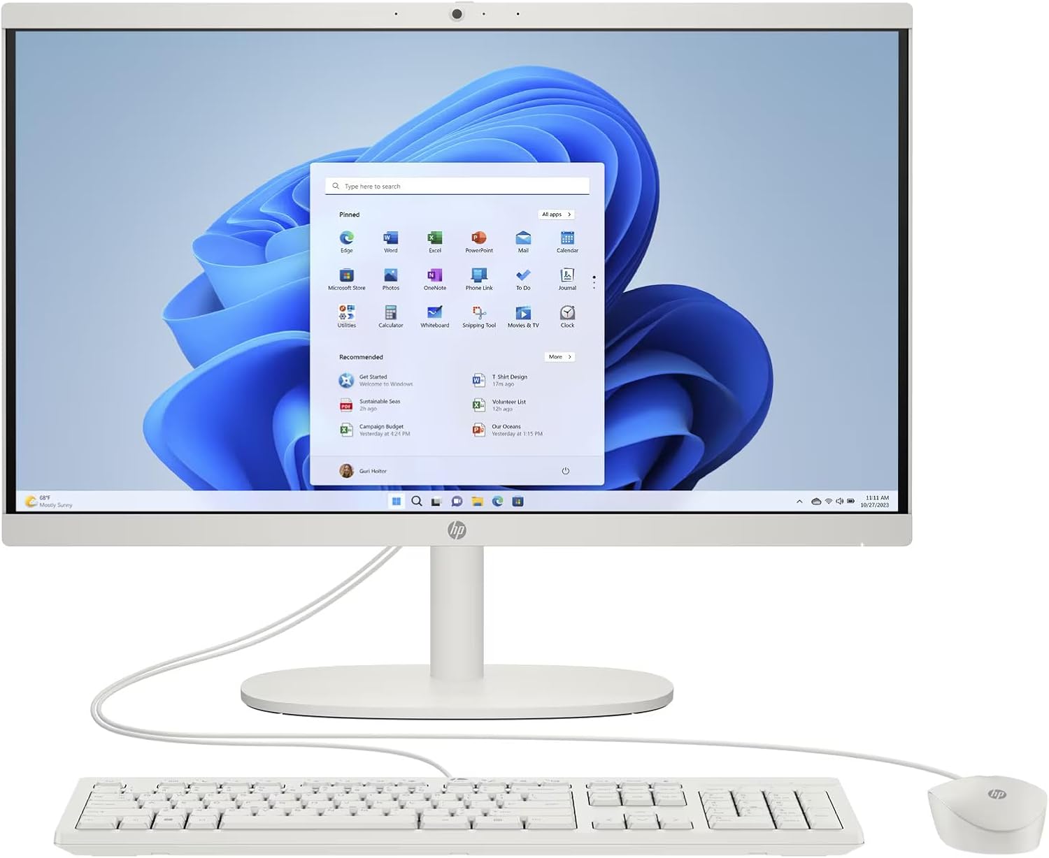 HP 22-dg0440 21.45" FHD All-in-One PC, Intel N200, 3.70GHz, 8GB RAM, 512GB SSD, Win11H - B9KP6AA#ABA