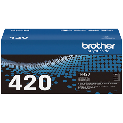 Brother Genuine Standard-Yield Black Toner Cartridge, 1200 Pages - TN420