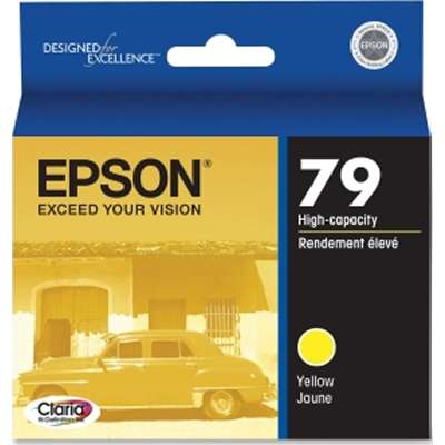 Epson 79 High-Capacity Yellow Ink Cartridge, Claria Ink for Stylus Photo 1400 Printers - T079420