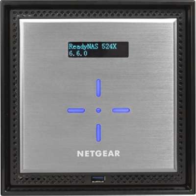 Netgear ReadyNAS 524X 4-bay Network Attached Storage, 40TB, 4GB RAM, USB 3.0, 10 Gigabit Ethernet- RN524X00-100NES