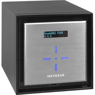 Netgear ReadyNAS 524X 4-bay Network Attached Storage, 40TB, 4GB RAM, USB 3.0, 10 Gigabit Ethernet- RN524X00-100NES