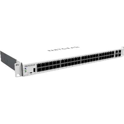 Netgear Insight Managed 52-port Gigabit Ethernet Smart Cloud Switch, 1G SFP + 10G SFP+ fiber Ports - GC752X-100NAS