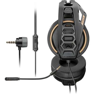 Plantronics RIG 400 Pro HC Wired Gaming Headset, Dual-fabric Earcushions - 211357-01 (Refurbished)